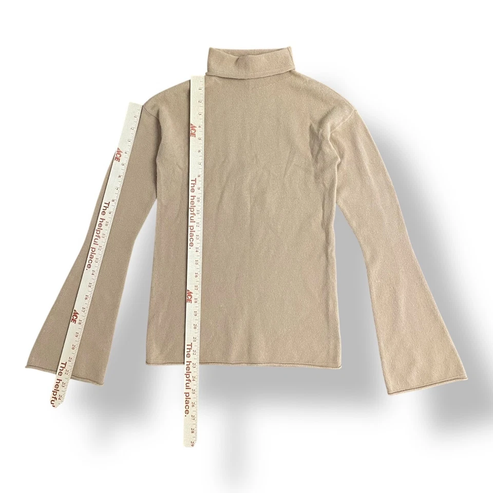 Suéter de cachemir Theory manga campana para mujer talla XS marrón negocios Foto 3 de 4