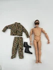 1964 GI Joe 12" Action Figure Flock Hair & Beard Original Clothing & Boots