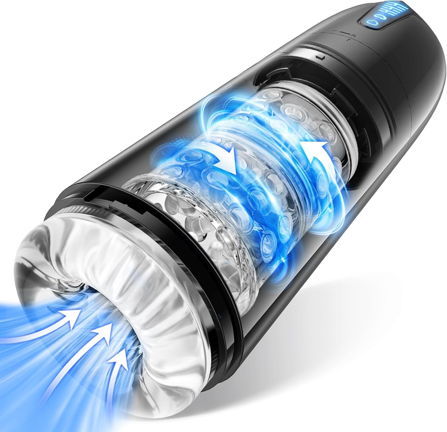 AI-Sync Elektrischer Masturbator Cup 7 Saugmodi 7 Rotationsmodi