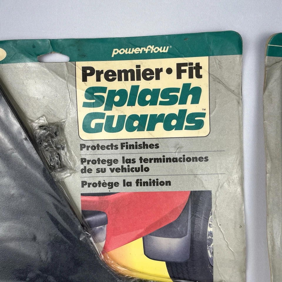 2 Pairs Powerflow Premier Fit GMC Size C Splash Guards Black Front Rear NIP NOS - Image 3 of 4