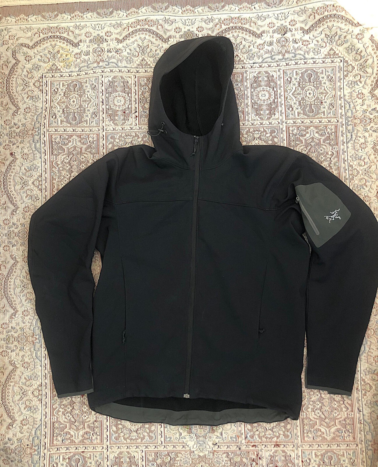 Arc'teryx Giacca Uomo M Epsilon con Cappuccio Zip Nero Outdoor Escursionismo Y2K