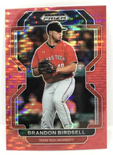 2022 PANINI PRIZM DRAFT Brandon Birdsell RC  RED  #6/9  CUBS
