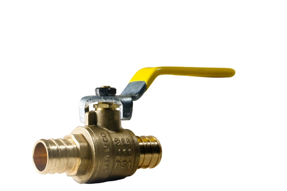 100 Pack XFITTING 3/4" Pex-B Brass Shut Off Ball Valve, Full Port, Lead Free - Image 2 of 4