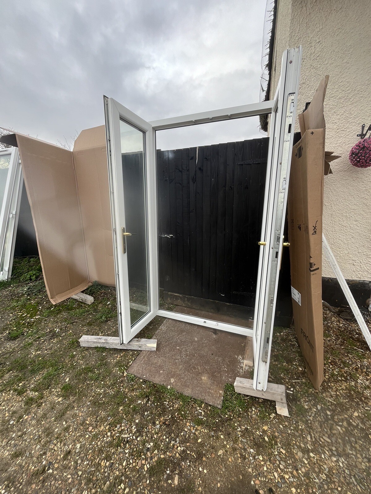 VERY NICE USED UPVC FRENCH DOORS eBay