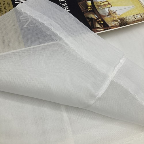 Vintage Sears Sheer Panel Curtain Royal Jewel 40x63 Winter White NOS - Picture 5 of 5