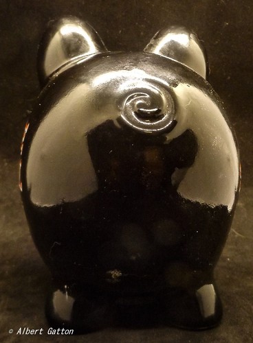 Hucha Fondo de Supervivencia para la Vejez 5" Negro Cerámica Banco de Retiro - Imagen 4 de 10