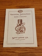 Novo Model S Gas Engine Operating Instructions Manual Hit Miss Reprint