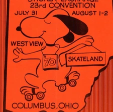 1970 Skateland West View Roller Skating Rink Sticker Exchange Columbus Ohio