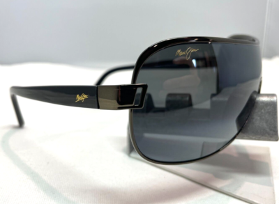MAUI JIM MAKA MJ 513-02 BLACK GUNMETAL GREY POLARIZED SHIELD  display picture 1