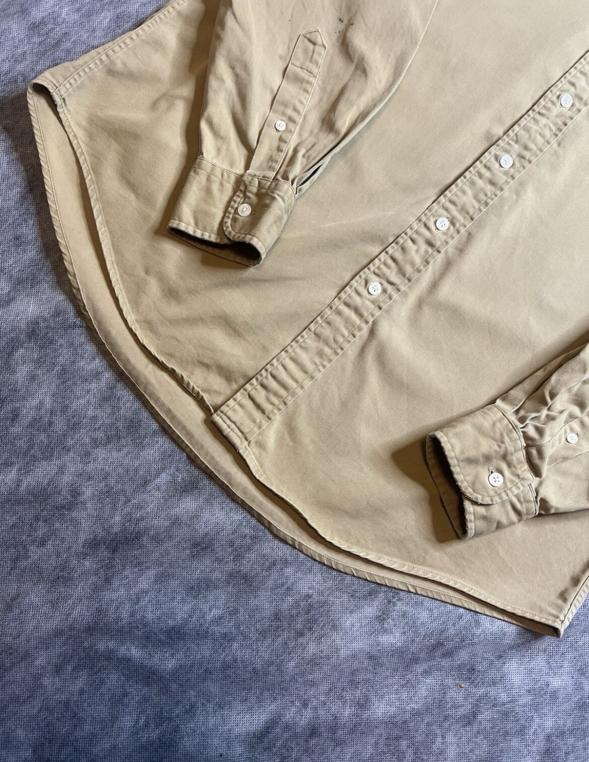 SAINT LAURENT Camicia cotone YSL sovracamicia logo pesante vecchi so