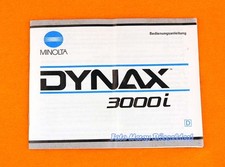 Minolta Dynax 3000i originale Bed-anleitung deutsch 01703