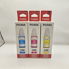 Canon Genuine MegaTank Refills GI-290 Cyan Magenta Yellow Ink Cartridges OEM
