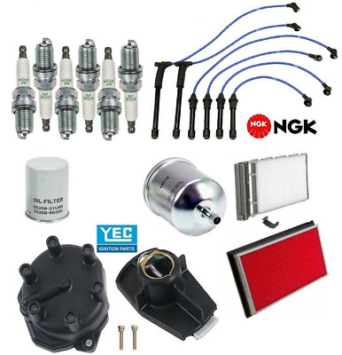 Tune Up Kit Wires Spark Plugs Filters for Nissan Frontier V6; 3.3L 2000-2004