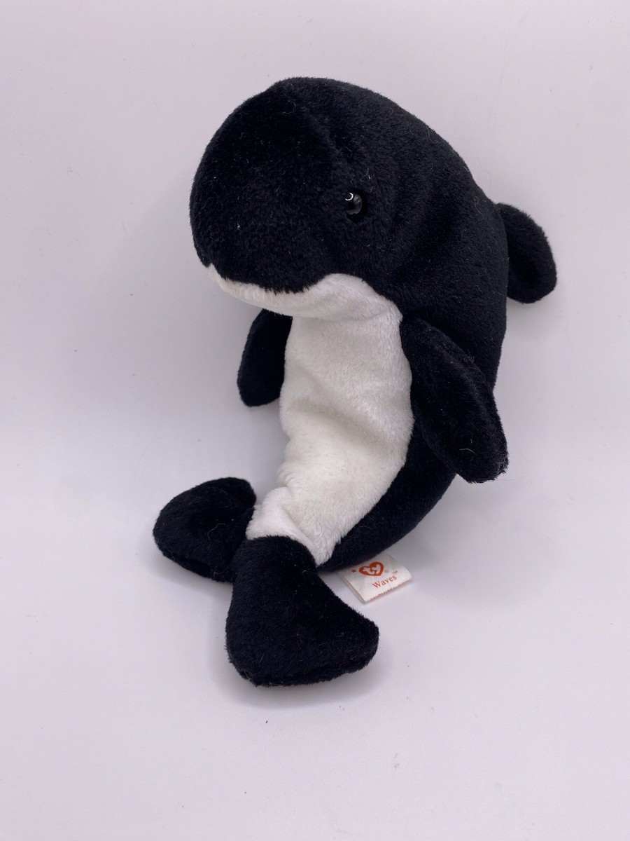 TY Beanie Baby WAVES the Whale Plush 7” Stuffed Animal Toy No Tag  795467414551 | eBay UK