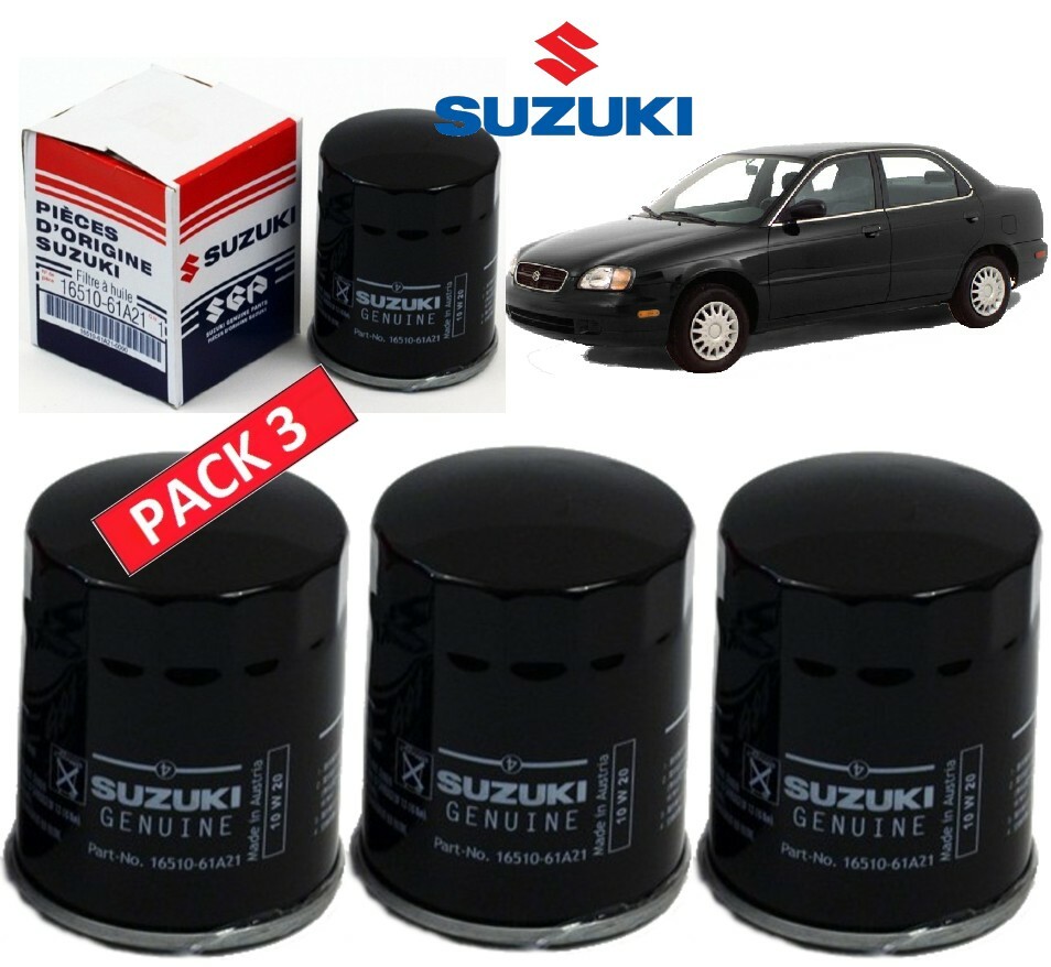 3 Pack OEM Genuine Suzuki Esteem Engine Oil Filter 16510-61A21