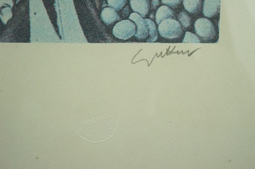 Impresión "Il Mulino" firmado artista Renato Gottuso obra pintada Vucciria 1900 Italia - Imagen 19 de 24