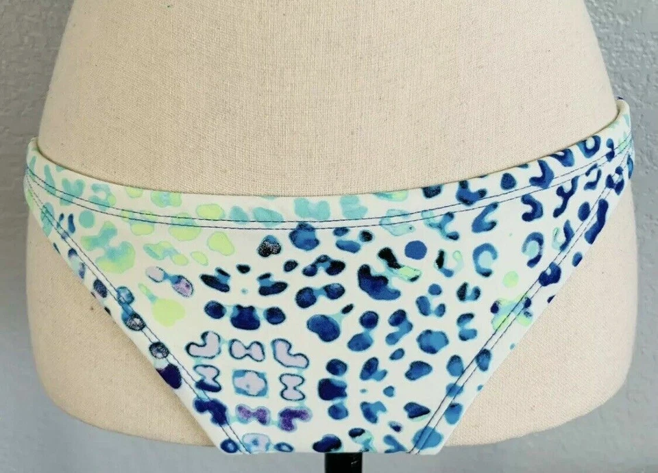 Xhilaration Mujer S/M Bikini Traje de Baño 2 Piezas Traje de Baño Azul Aqua Animal Print Foto 4 de 4