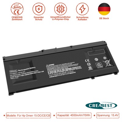 4550mAh SR04XL TPN-C133 Akku Für HP Hp Omen 15-DC0061TX 15-DC0060TX 15-DC0061TX
