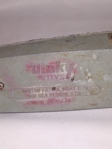 Vintage Die CAST TOY Nave Motore Benzina Aria Mare Rescue Barca Dinky Giocattoli - Foto 7 di 11