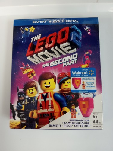 The Lego Movie 2: The Second Part Blu-ray Neu Versiegelt mit Emmet Figur