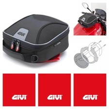 Givi XS319Y 3 Litre Motorcycle Tanklock Tank Bag & Triumph Tank Ring - Black