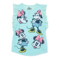 Disney Classic Minnie Mouse Toddler Girl's Mint Green Flutter Sleeve Nightgown