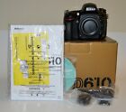 Nikon D610 24.3Mp Digital Slr Camera Body w/ Cables, Manual, Box