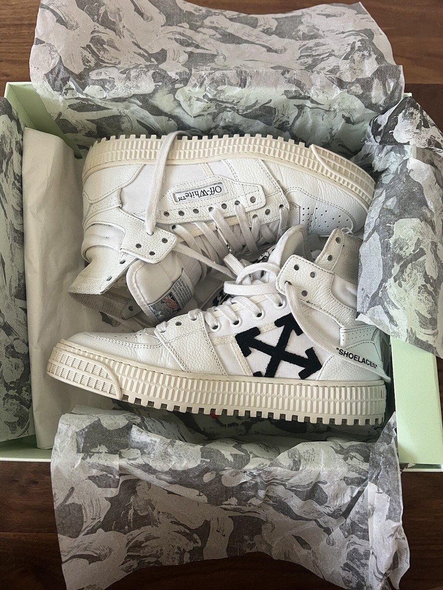 Off-White Off-Court 3.0 White/Black High Tops With Box Size Off-White Off-Court 3.0 White/Black High Tops With Box Size