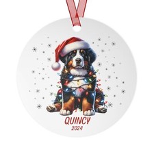 Bernese Mountain Dog Ornament Personalized Bernese Christmas Ornament Bernese