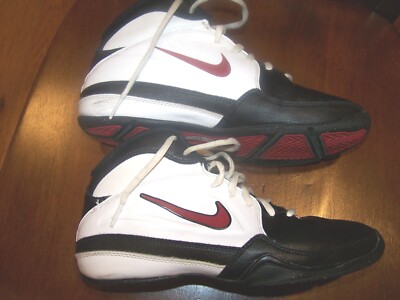 Nike AV Pro 3 Red/White/Black High Tops Basketball Shoes Youth Sz 5.5 