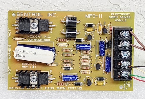 SENTROL GE SECURITY System Electronic Siren Driver Module Alarm MPI-11 ...