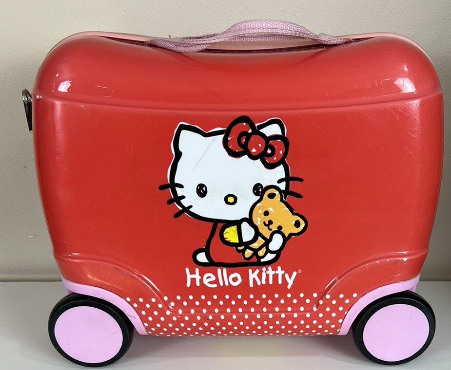 Maleta de equipaje de mano con ruedas Hello Kitty rígida para niñas