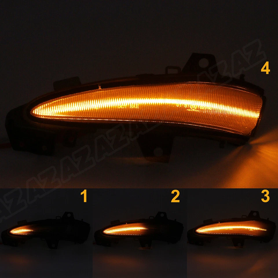 Sequential Smoked LED Side Mirror Turn Signal Light For 10-15 Lexus RX350 RX450H - Image 2 of 4