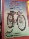 Vintage 1993 Metal Tin Sign Monarch Super Deluxe  Bicycle Embossed Sign 16"x10.5