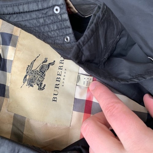 Burberry Novacheck Nylon Jacket Size 6 Black - Picture 8 of 16