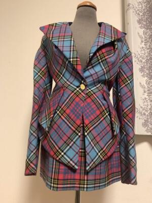 Vintage Vivienne Westwood Blue Mac And Tartan Check Suit Vintage Vivienne Westwood Blue Mac And Tartan Check Suit