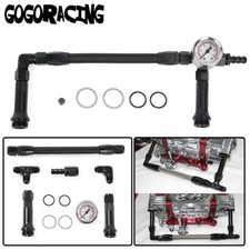 For 4150 Holley Carburetor 6an Braided An6 Dual Feed Carb Fuel Line Double Pump