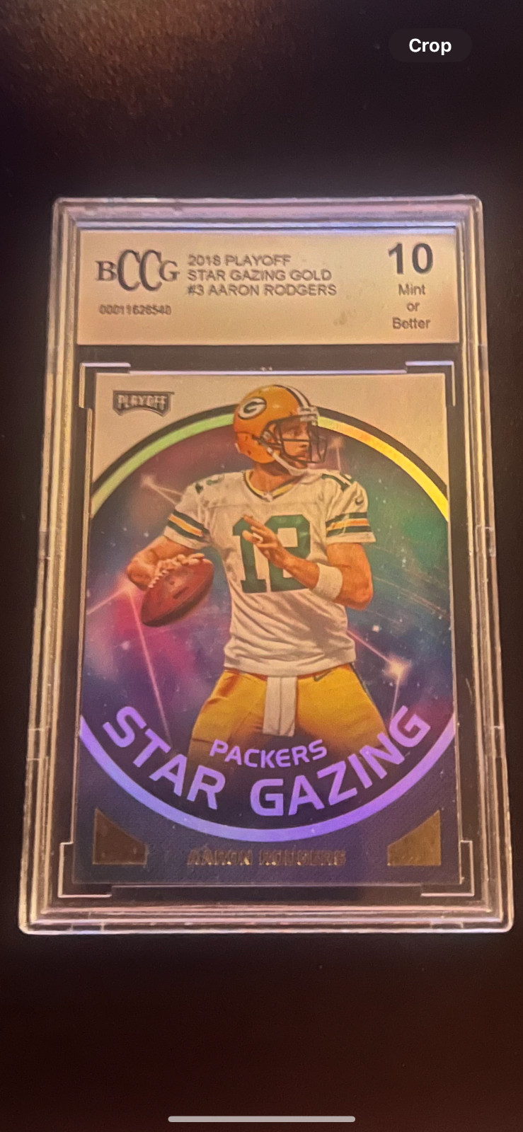 Aaron Rodgers Beckett BCCG 10 Mint PLAYOFF Gold STAR GAZING #3 PACKERS
