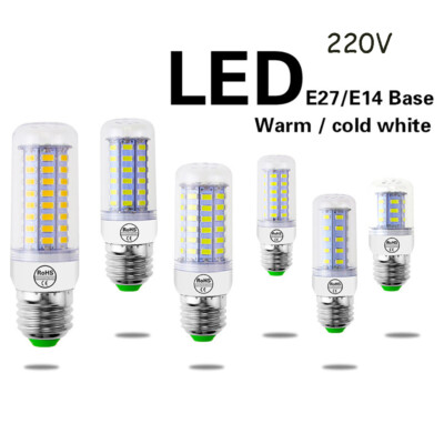 LED Corn Light Bulb E14 E27 Screw Ultra Base Bright White Lamp 3W 3.5W 4W 4.3/5W