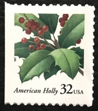 1997 Scott #3177 - 32¢ - AMERICAN HOLLY - Booklet Single Mint NH
