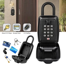 Password Key Lock Box Waterproof 12-Digit Combination Key Safe Metal Key Storage