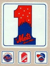 VINTAGE NEW YORK METS STICKERS/DECALS-FARMLAND MILK DAIRIES-UNIQUE COLLECTIBE