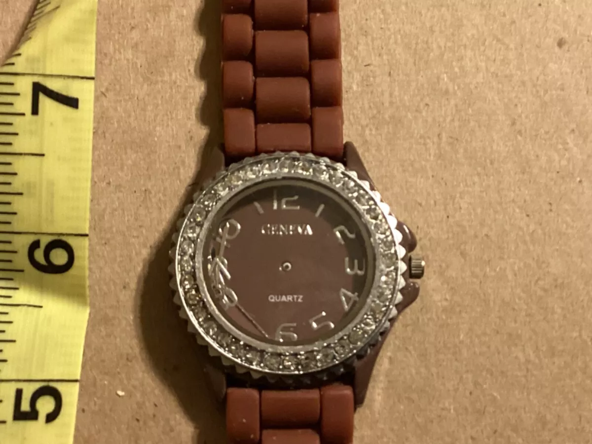 Geneva diamond quartz watch shop