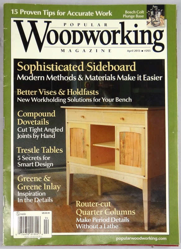 Popular Woodworking Magazine fka American Woodworker Apr 2013 Sideboard Trestle