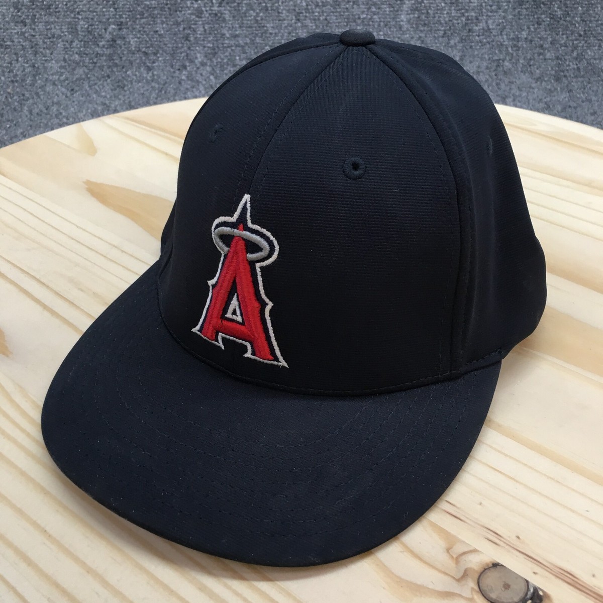 LA Angels Baseball Cap Hat Mens Blue S-M Fitted Embroidered Logo