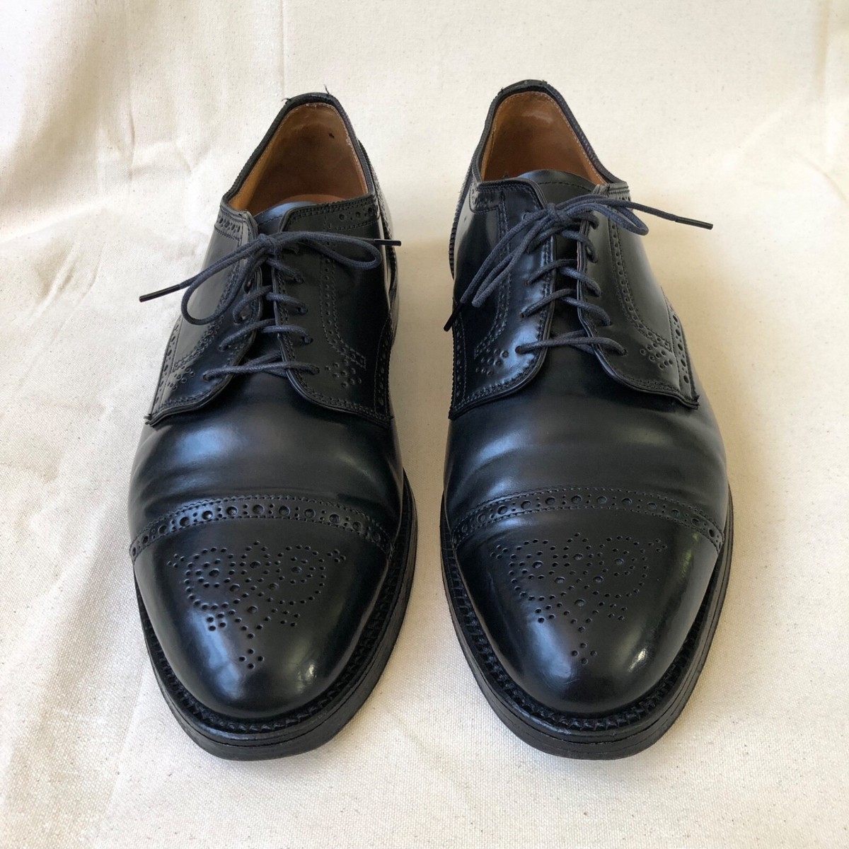 Alden USA 2146 Shell Cordovan Medallion Tip Blucher Black VG