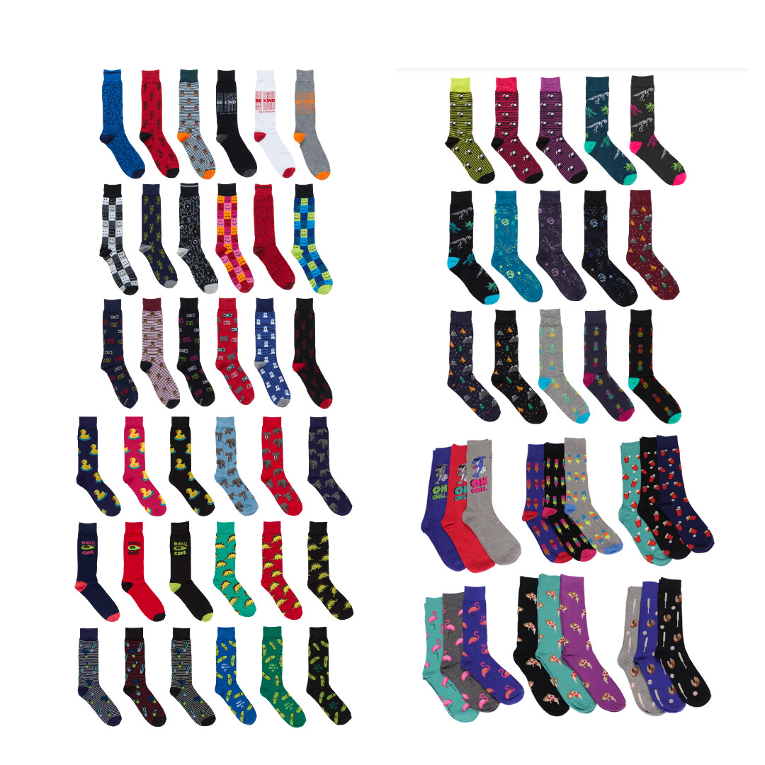 6-12 Packs Marc Ecko Men's Patterned Design Dress Casual Socks