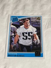 2018 Donruss #342 Braxton Berrios Patriots Jets RC Rated Rookie Card Qty