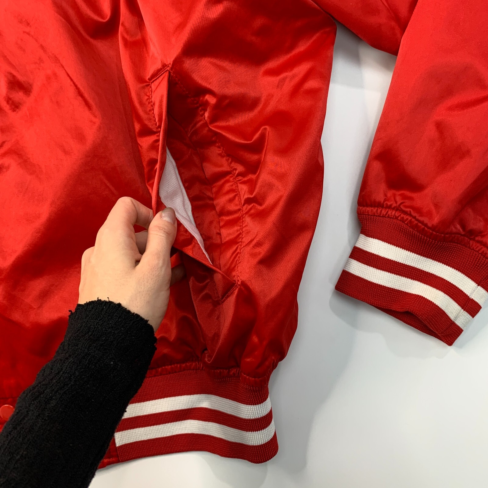 Vintage Coca Cola Satin Varsity Jacket Mens XL Coke R… Gem