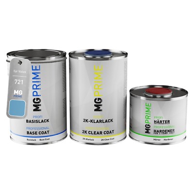 Autolack Dose Set für Volvo 721 Liquid Blue Metallic Mussel Blau Metallic 2,5L